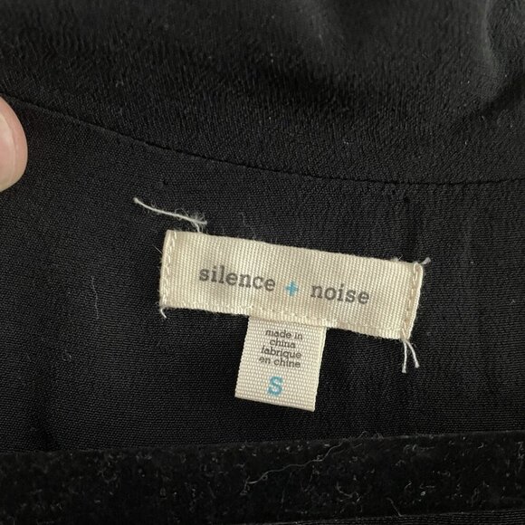 Silence + Noise Urban Outfitters Women S Black Oversized Slouchy Long Blazer - Picture 7 of 10
